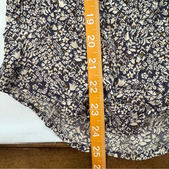 Lucky Brand Floral V Neck Long Sleeve Top Size S Boho Peasant 70s Hippie Casual - Picture 5 of 9